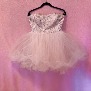 Windsor Luxe Pink Blush Sequin Tulle Dress Girly Light Baby Gold Silver 13 Large